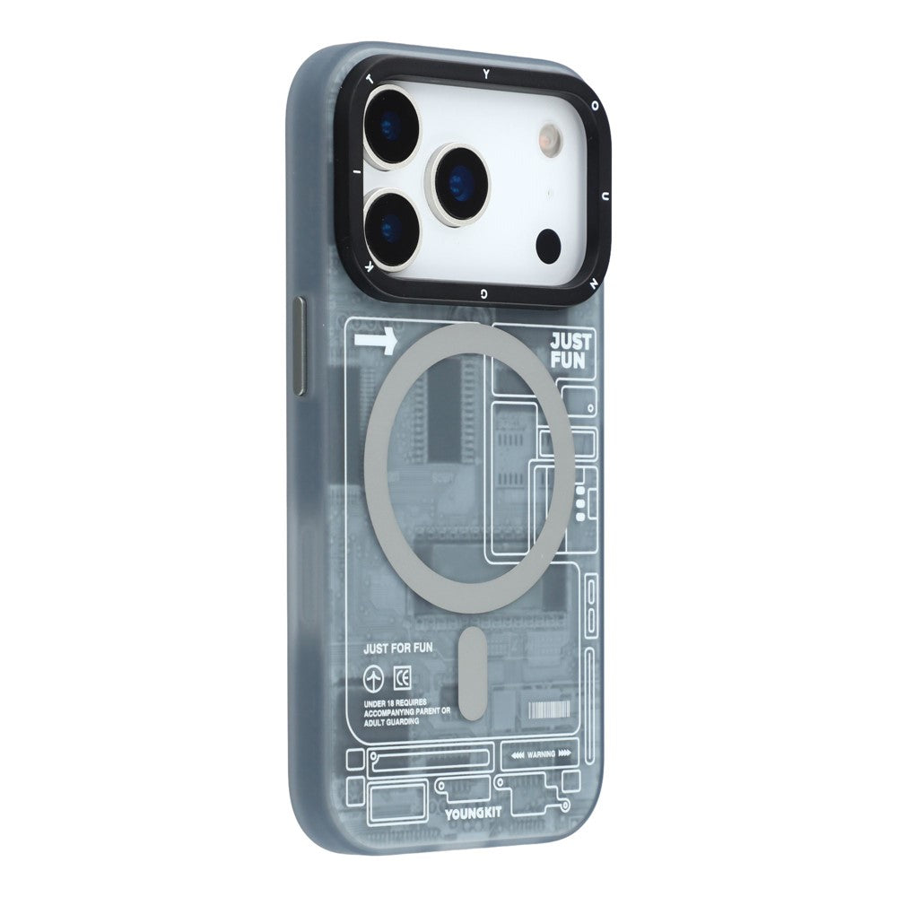 iPhone 17 Pro YOUNGKIT Case, Technology Series Matte Finish Cover with Magsafe - Technology Grey